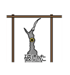 猫あるある（灰色猫／長毛）（個別スタンプ：36）