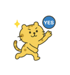 バレーする豹とうさぎ②（個別スタンプ：4）