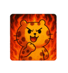 バレーする豹とうさぎ②（個別スタンプ：6）