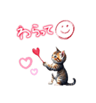 春の子猫 可愛くあいさつ（個別スタンプ：1）