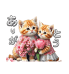 春の子猫 可愛くあいさつ（個別スタンプ：2）