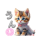 春の子猫 可愛くあいさつ（個別スタンプ：3）