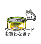 猫あるある（ハチワレ灰色猫／長毛）（個別スタンプ：2）