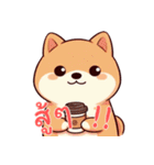 キュートな柴犬ベビーの生活 Ver5 (タイ)（個別スタンプ：12）