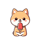 キュートな柴犬ベビーの生活 Ver5 (タイ)（個別スタンプ：32）