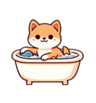 キュートな柴犬ベビーの生活 Ver5 (タイ)（個別スタンプ：40）