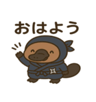 かわいい忍者のカモノハシのスタンプ 001（個別スタンプ：2）