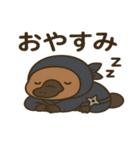 かわいい忍者のカモノハシのスタンプ 001（個別スタンプ：3）