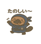 かわいい忍者のカモノハシのスタンプ 001（個別スタンプ：14）