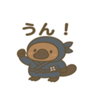 かわいい忍者のカモノハシのスタンプ 001（個別スタンプ：27）