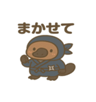 かわいい忍者のカモノハシのスタンプ 001（個別スタンプ：31）