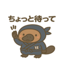 かわいい忍者のカモノハシのスタンプ 001（個別スタンプ：39）