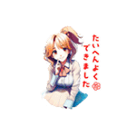 美少女の日常を会話で表現したスタンプ（個別スタンプ：1）