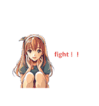 美少女の日常を会話で表現したスタンプ（個別スタンプ：3）