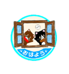 猫のさくらとあんこの日常です 。。（個別スタンプ：1）
