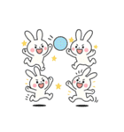 バレーする白うさぎ②（個別スタンプ：2）
