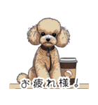 人間みたいなトイプードル（個別スタンプ：4）