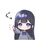 黒髪JKスタンプ【夜音】（個別スタンプ：9）