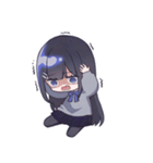 黒髪JKスタンプ【夜音】（個別スタンプ：18）