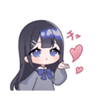 黒髪JKスタンプ【夜音】（個別スタンプ：23）