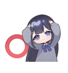 黒髪JKスタンプ【夜音】（個別スタンプ：35）