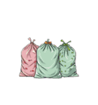 ゴミの山と袋の数々（個別スタンプ：3）