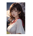 月下の女神写真（個別スタンプ：3）