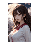 月下の女神写真（個別スタンプ：5）