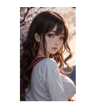 月下の女神写真（個別スタンプ：6）