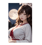 月下の女神写真（個別スタンプ：7）