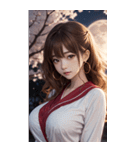 月下の女神写真（個別スタンプ：8）