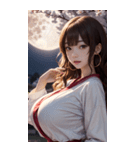 月下の女神写真（個別スタンプ：9）
