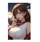 月下の女神写真（個別スタンプ：14）