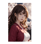 月下の女神写真（個別スタンプ：15）