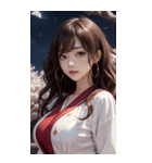 月下の女神写真（個別スタンプ：18）
