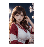 月下の女神写真（個別スタンプ：20）
