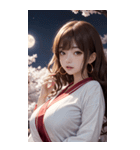 月下の女神写真（個別スタンプ：21）