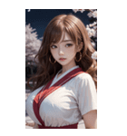 月下の女神写真（個別スタンプ：22）