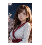 月下の女神写真（個別スタンプ：27）