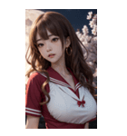 月下の女神写真（個別スタンプ：28）