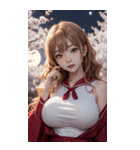 月下の女神写真（個別スタンプ：29）