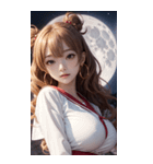 月下の女神写真（個別スタンプ：30）