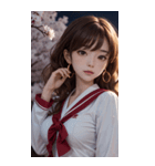 月下の女神写真（個別スタンプ：34）