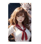月下の女神写真（個別スタンプ：35）