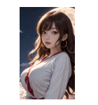 月下の女神写真（個別スタンプ：37）