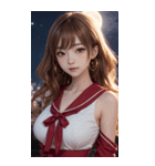 月下の女神写真（個別スタンプ：38）