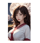 月下の女神写真（個別スタンプ：39）