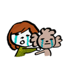 プードルと女の子（個別スタンプ：7）