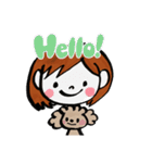 プードルと女の子（個別スタンプ：31）