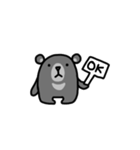 ニホンツキノワグマくん2-あいづち/返事-（個別スタンプ：3）
